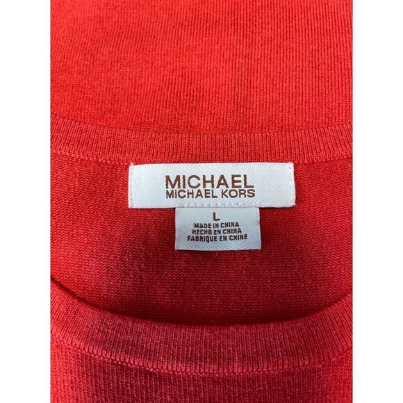 Michael Michael Kors Sleeveless Silk Blend Round Neck Sweater Size L - Picture 4 of 7